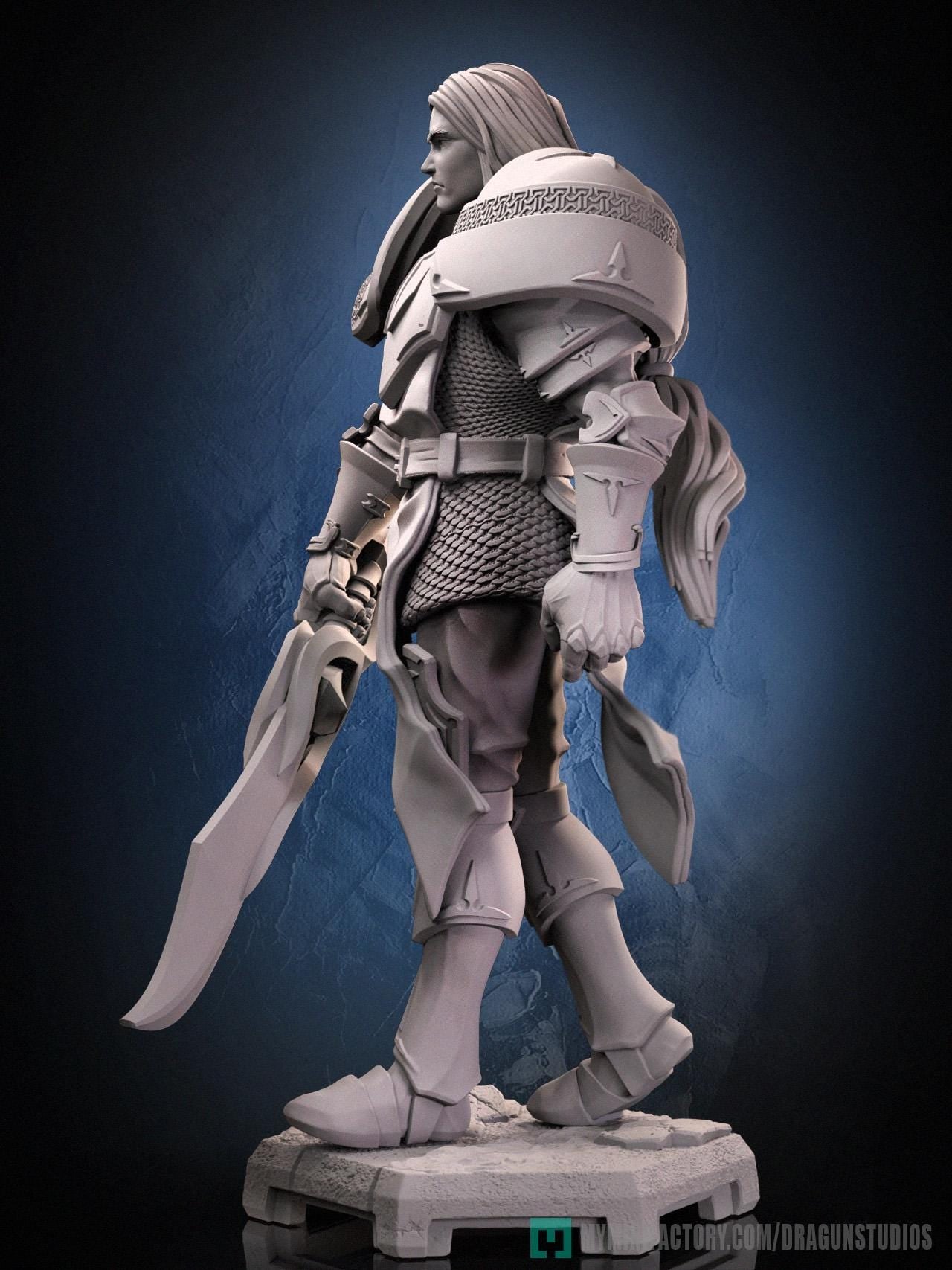 Sir Lancelot Miniature (3 Variations) - 28mm / 32mm / 36mm / 75mm - DraGun - Resin Printed Figure for TTRPGs and Board Games