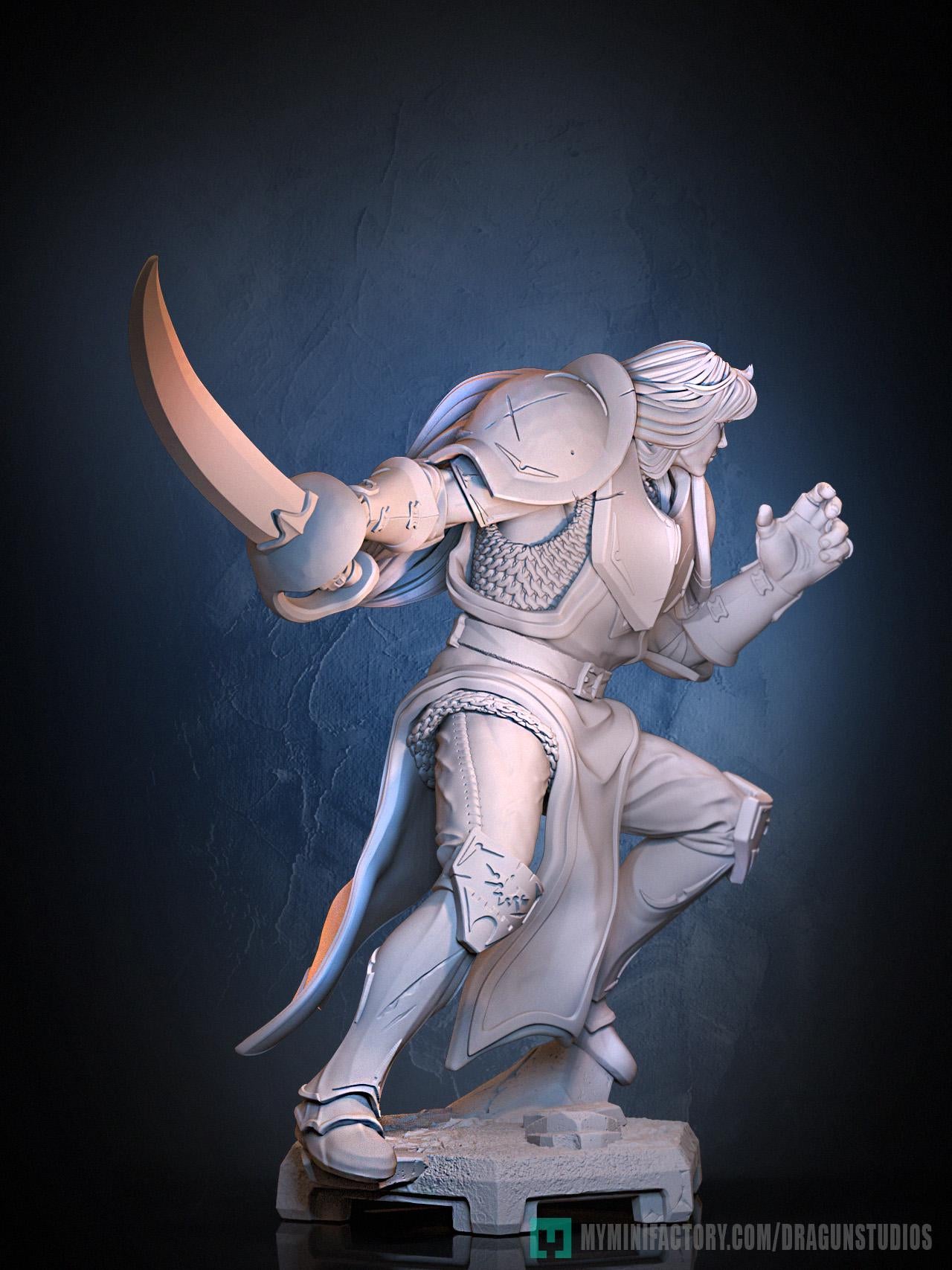 Sir Lancelot Miniature (3 Variations) - 28mm / 32mm / 36mm / 75mm - DraGun - Resin Printed Figure for TTRPGs and Board Games