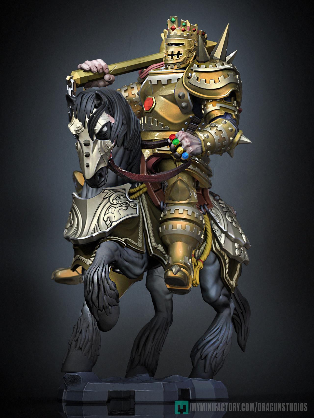 Golden Emperor Garibaldi Miniature (3 Variations) - 64mm Height - DraGun - Resin Printed Figure for TTRPGs and Board Games