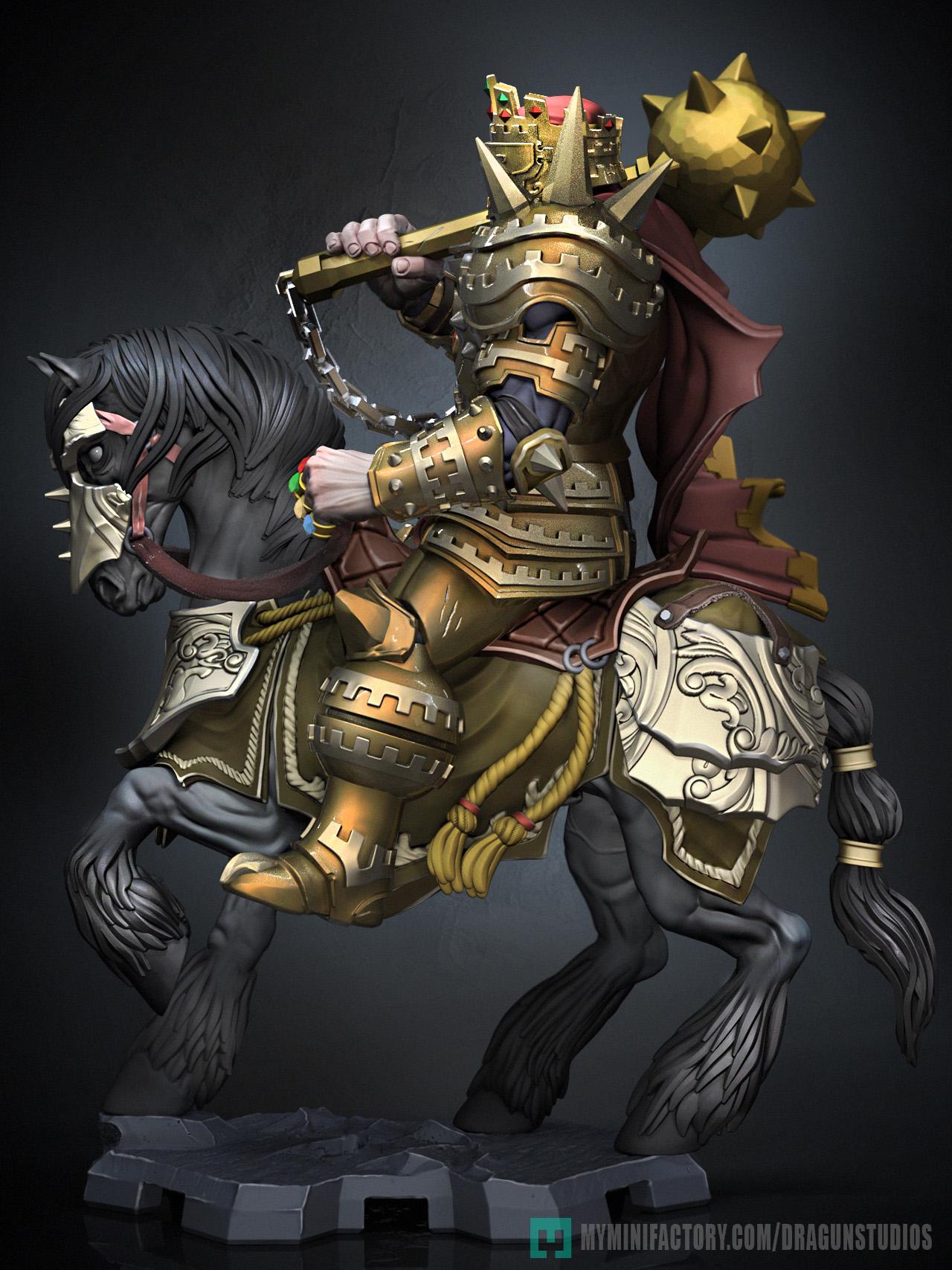 Golden Emperor Garibaldi Miniature (3 Variations) - 64mm Height - DraGun - Resin Printed Figure for TTRPGs and Board Games