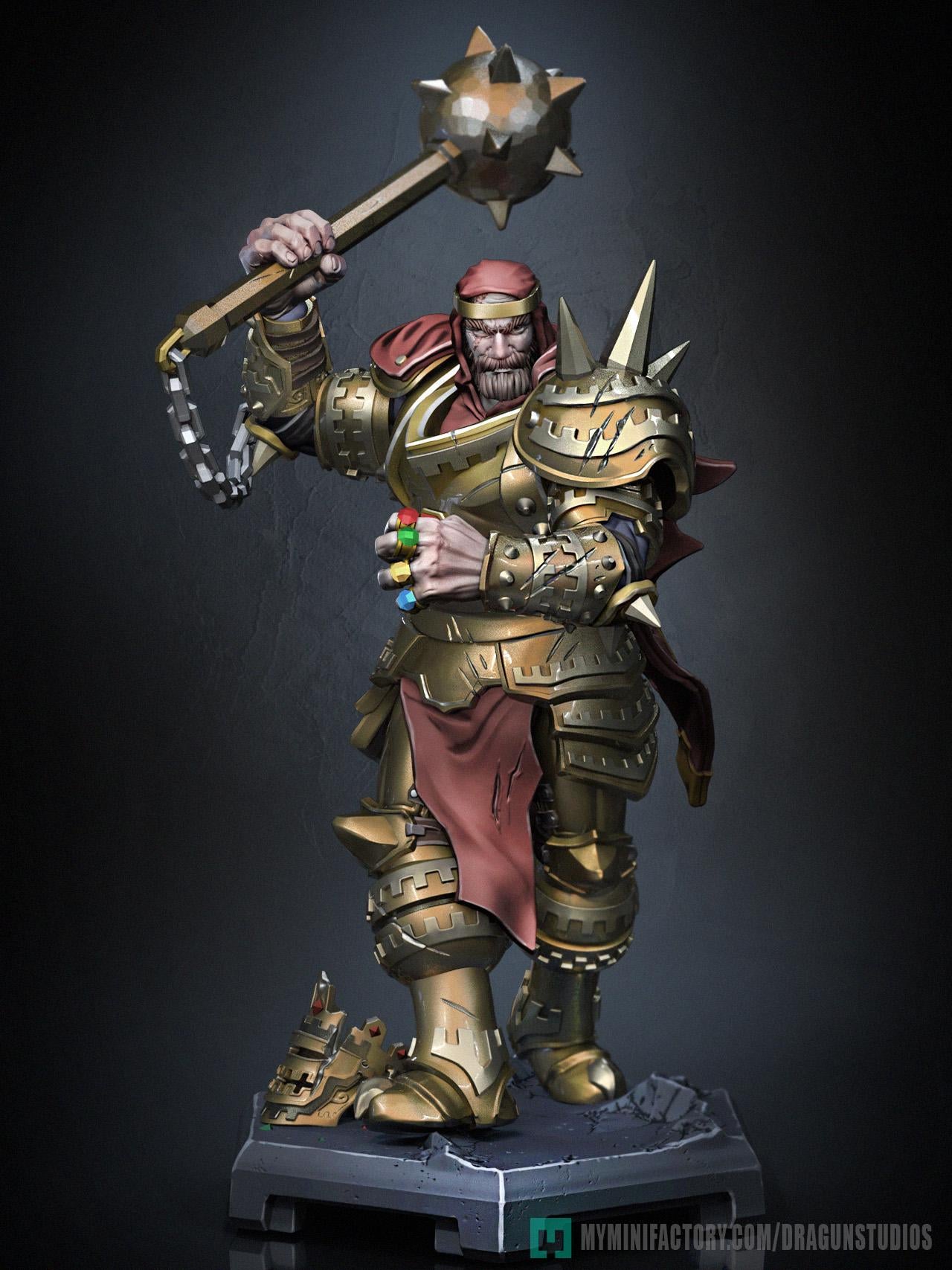 Golden Emperor Garibaldi Miniature (3 Variations) - 64mm Height - DraGun - Resin Printed Figure for TTRPGs and Board Games