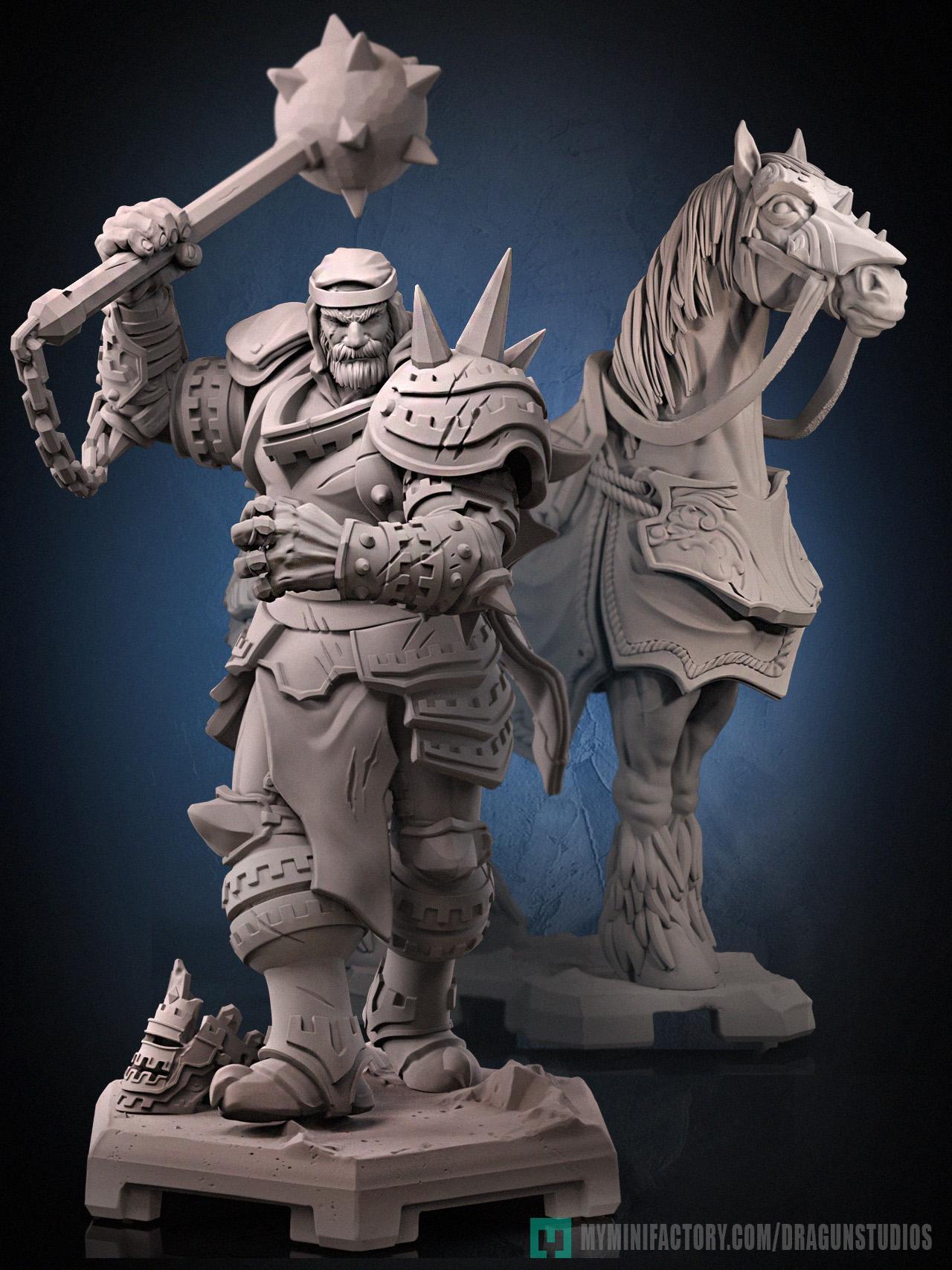 Golden Emperor Garibaldi Miniature (3 Variations) - 64mm Height - DraGun - Resin Printed Figure for TTRPGs and Board Games