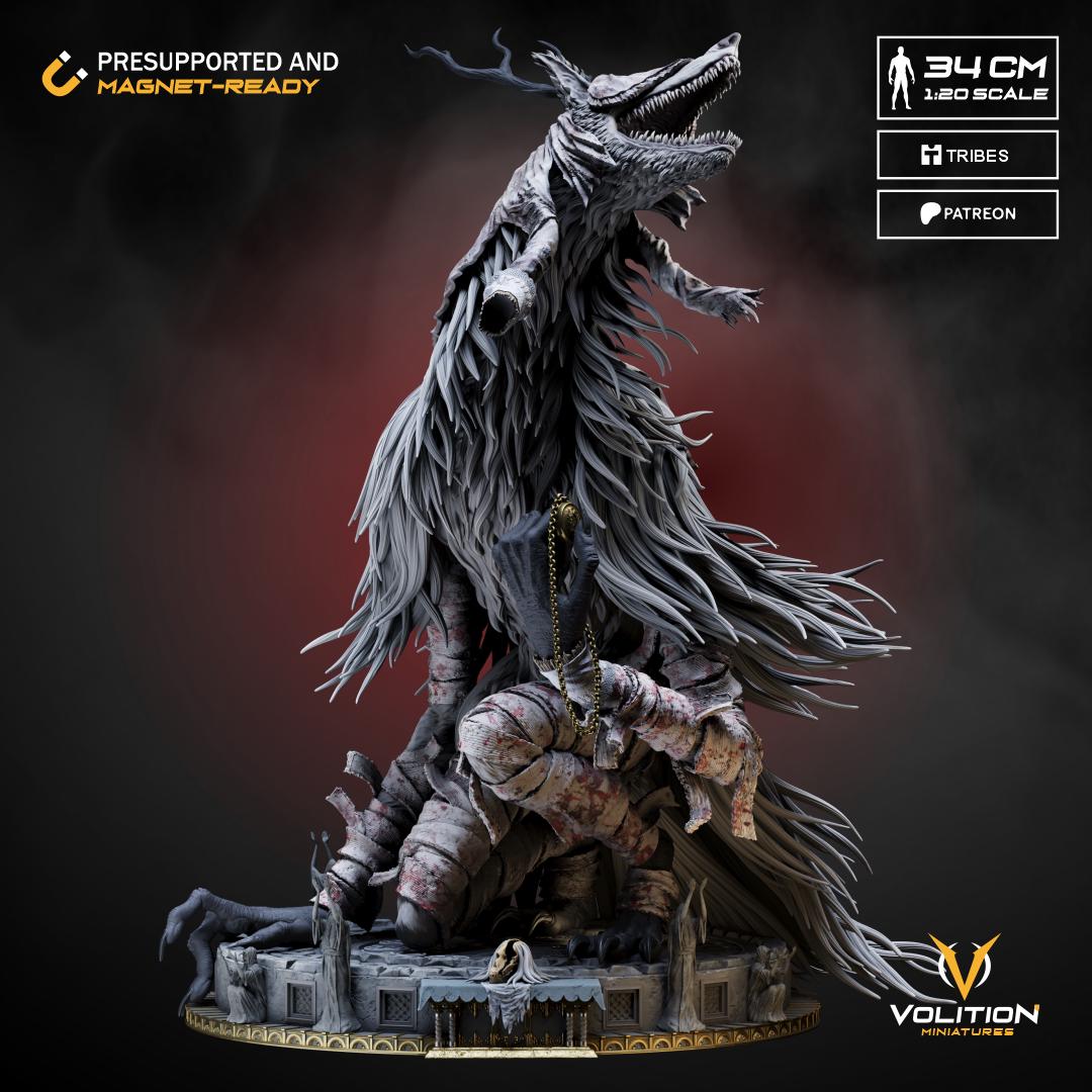 Saint Laura Figure - 1:20 Scale - Volition Miniatures - Unpainted Resin Printed Statue for Collecting, Painting, and Display