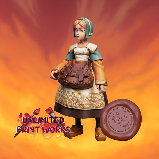 Female Chemist Miniature - 28mm / 32mm / 36mm / 75mm - Ethan Savage Studios - Unpainted Resin Printed Figure for TTRPGs, and Board Games