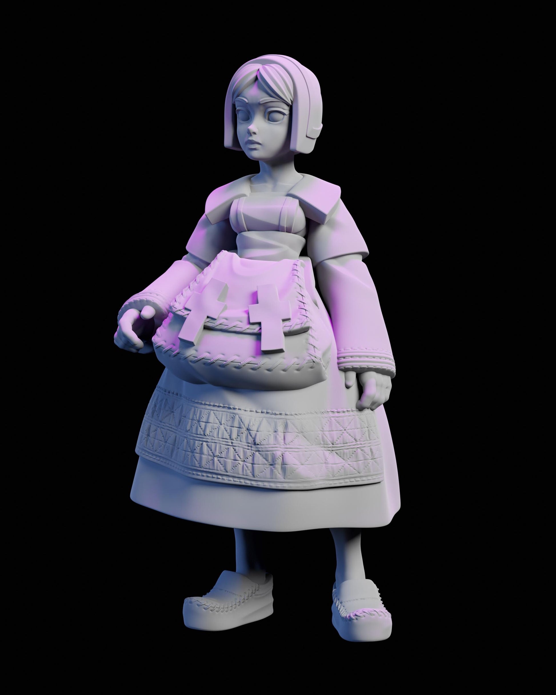 Female Chemist Miniature - 28mm / 32mm / 36mm / 75mm - Ethan Savage Studios - Unpainted Resin Printed Figure for TTRPGs, and Board Games