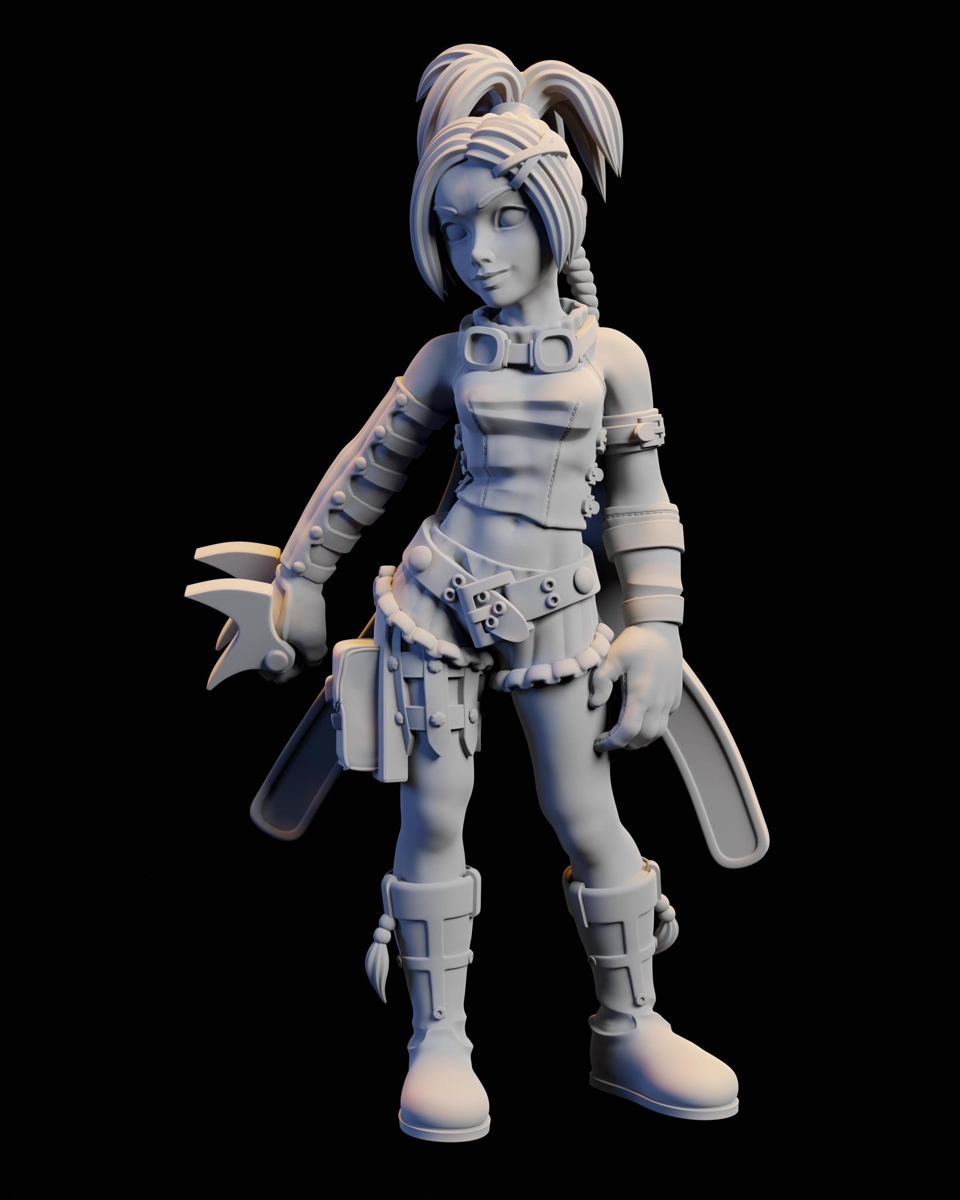 Thief Girl Miniature - 28mm / 32mm / 36mm / 75mm - Ethan Savage Studios - Unpainted Resin Printed Figure for TTRPGs, and Board Games