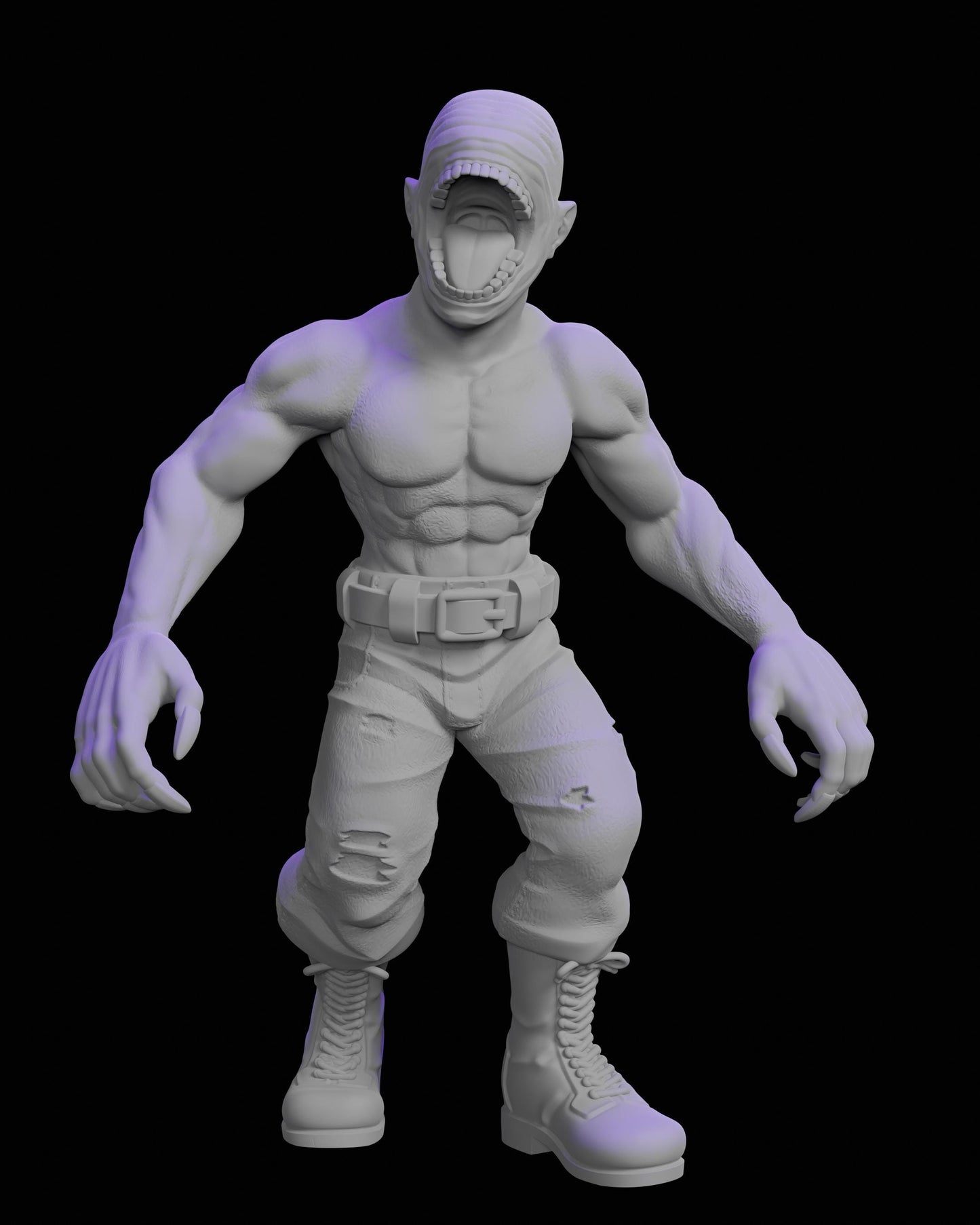 The Screamer Miniature - 28mm / 32mm / 36mm / 75mm - Ethan Savage Studios - Unpainted Resin Printed Figure for TTRPGs, and Board Games
