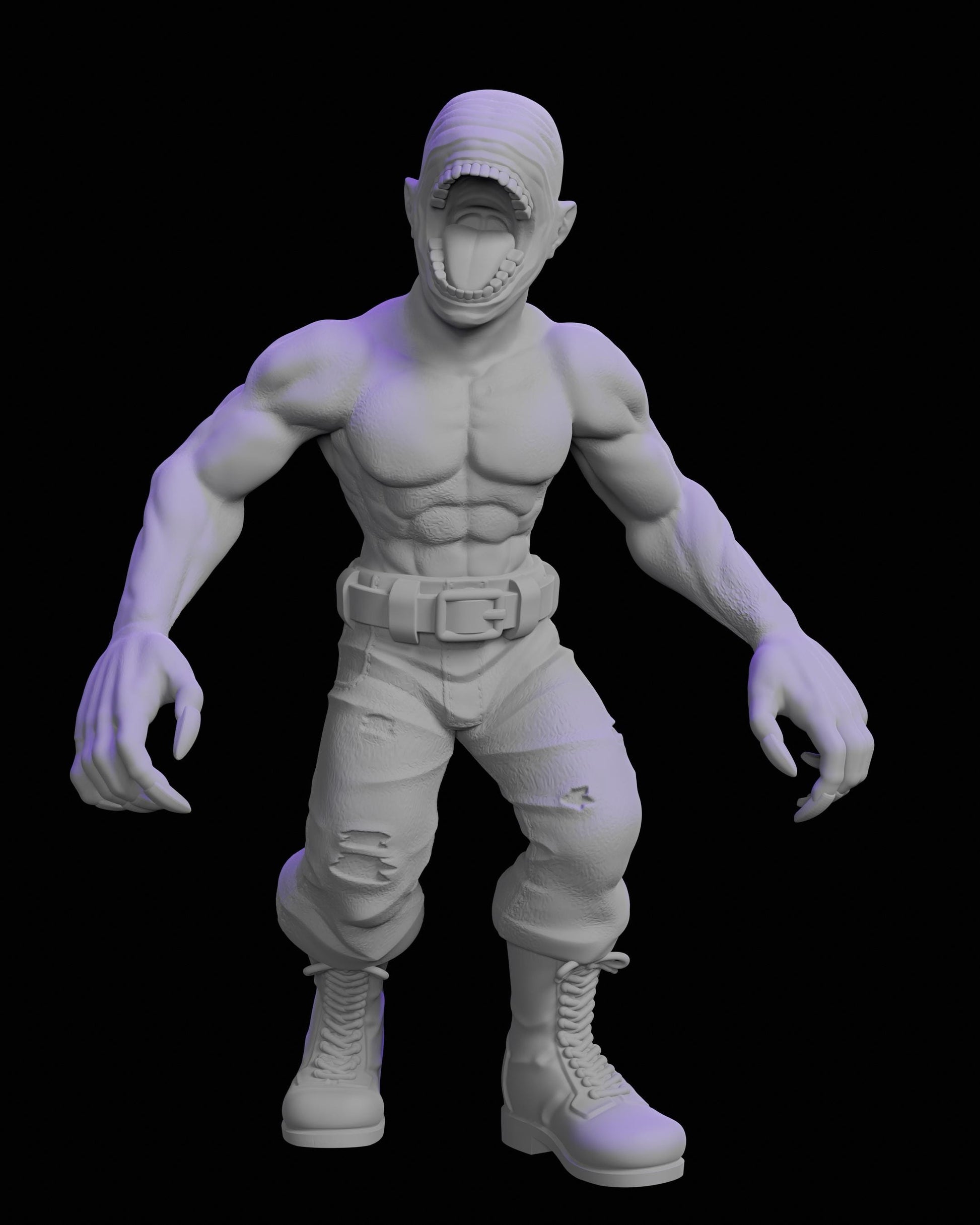The Screamer Miniature - 28mm / 32mm / 36mm / 75mm - Ethan Savage Studios - Unpainted Resin Printed Figure for TTRPGs, and Board Games