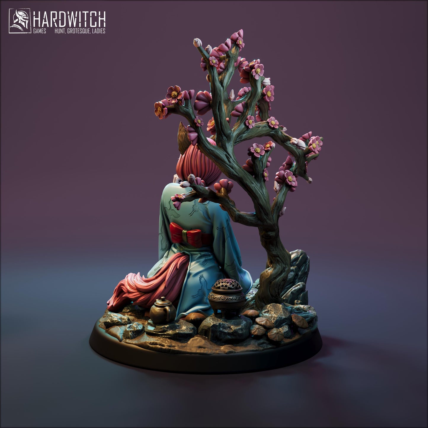 Ashirine Moore (Standard & NSFW Versions) - 28mm / 32mm / 36mm / 75mm - HardWitch Games - Resin Printed Figure for TTRPGs and War Games