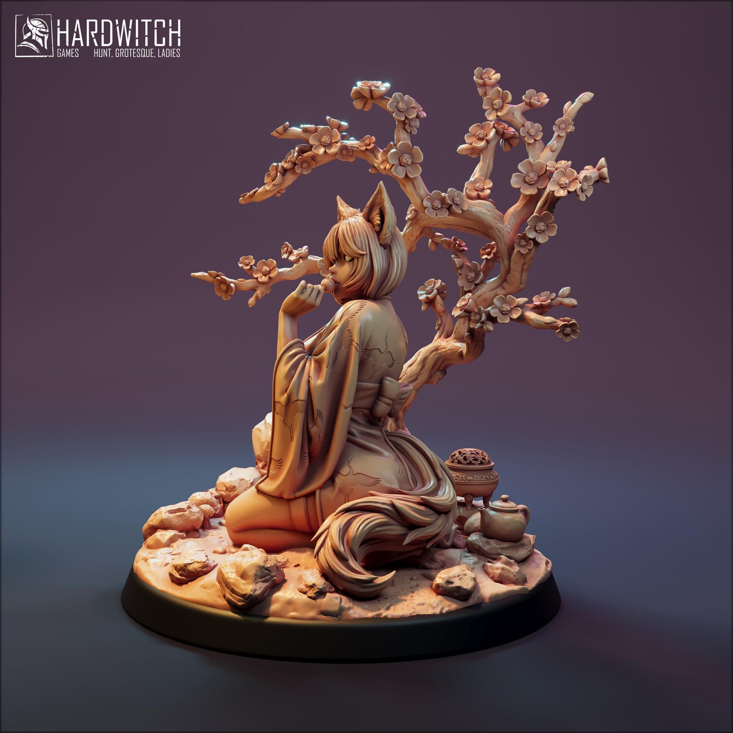 Ashirine Moore (Standard & NSFW Versions) - 28mm / 32mm / 36mm / 75mm - HardWitch Games - Resin Printed Figure for TTRPGs and War Games