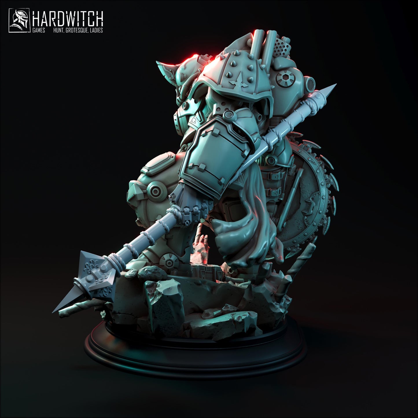 Diesel Martyr Miniature - 28mm / 32mm / 36mm - HardWitch Games - Resin Printed Figure for TTRPGs and Wargaming