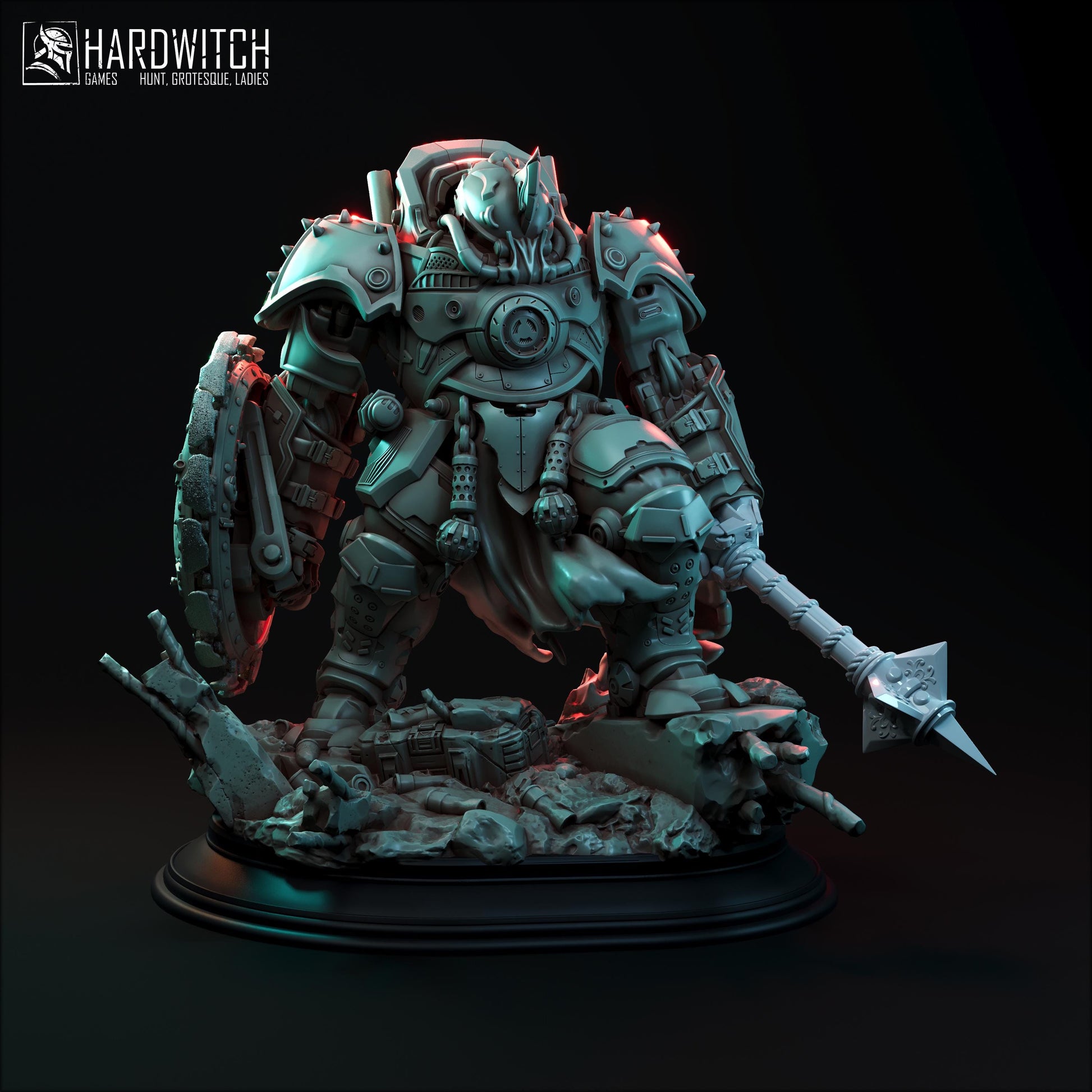 Diesel Martyr Miniature - 28mm / 32mm / 36mm - HardWitch Games - Resin Printed Figure for TTRPGs and Wargaming