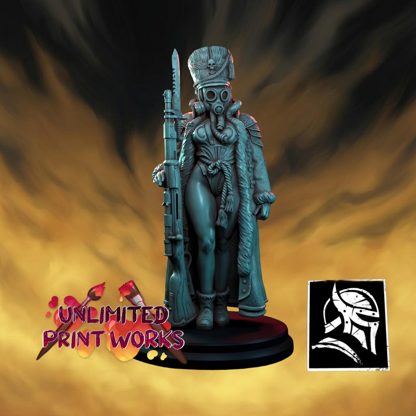 Fusilier Miniature - 28mm / 32mm / 36mm - HardWitch Games - Resin Printed Figure for TTRPGs and Wargaming