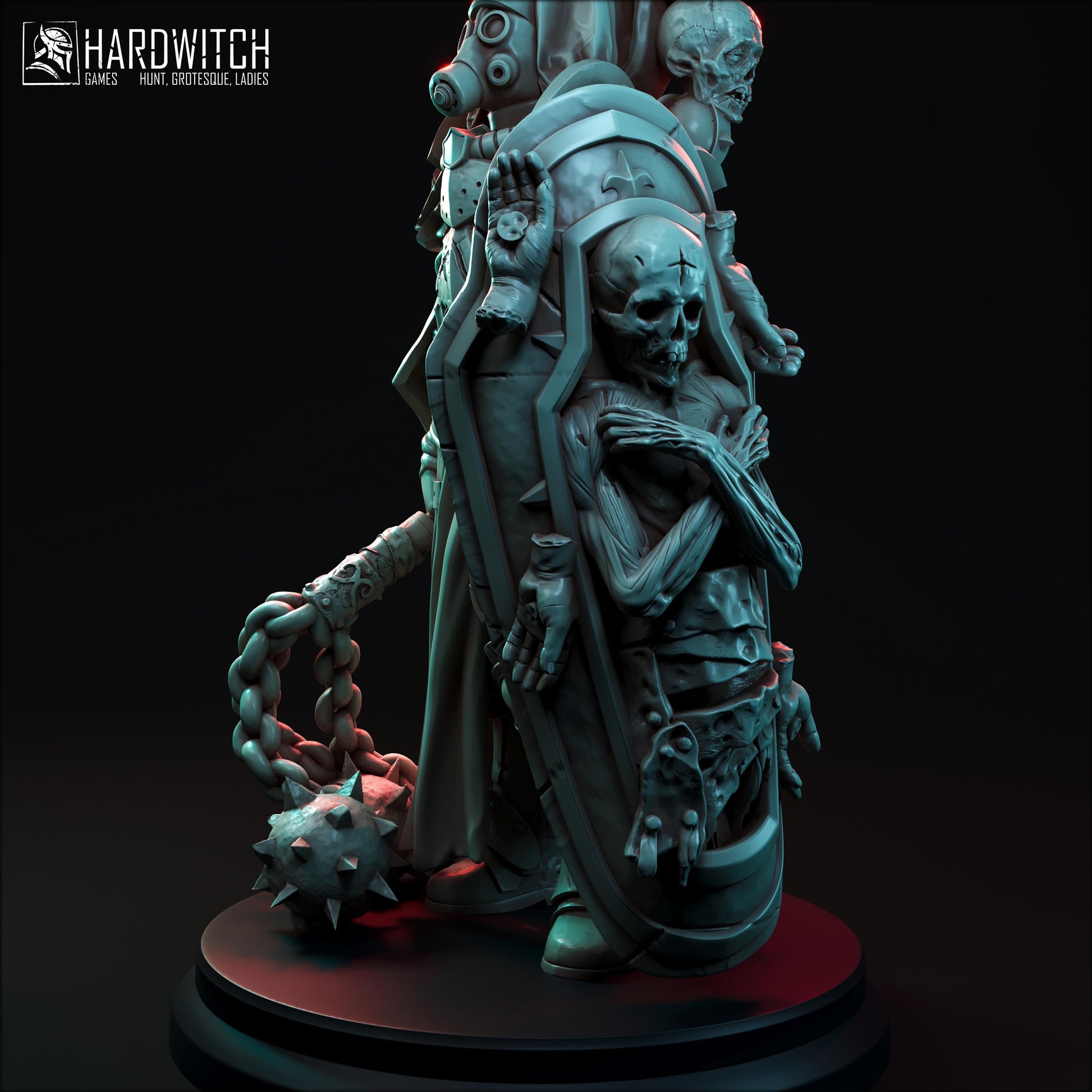Infidel Punisher Miniature - 28mm / 32mm / 36mm / 75mm - HardWitch Games - Resin Printed Figure for TTRPGs and Wargaming