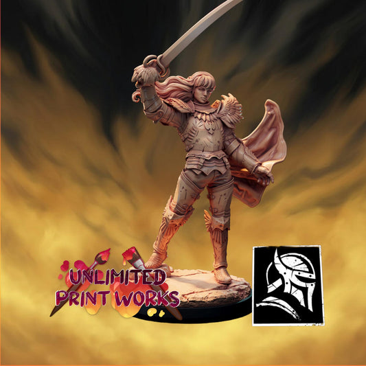 Symbol Knight Griffin Miniature (2 Versions) - 28mm / 32mm / 36mm / 75mm - HardWitch Games - Resin Printed Figure for TTRPGs and Wargaming