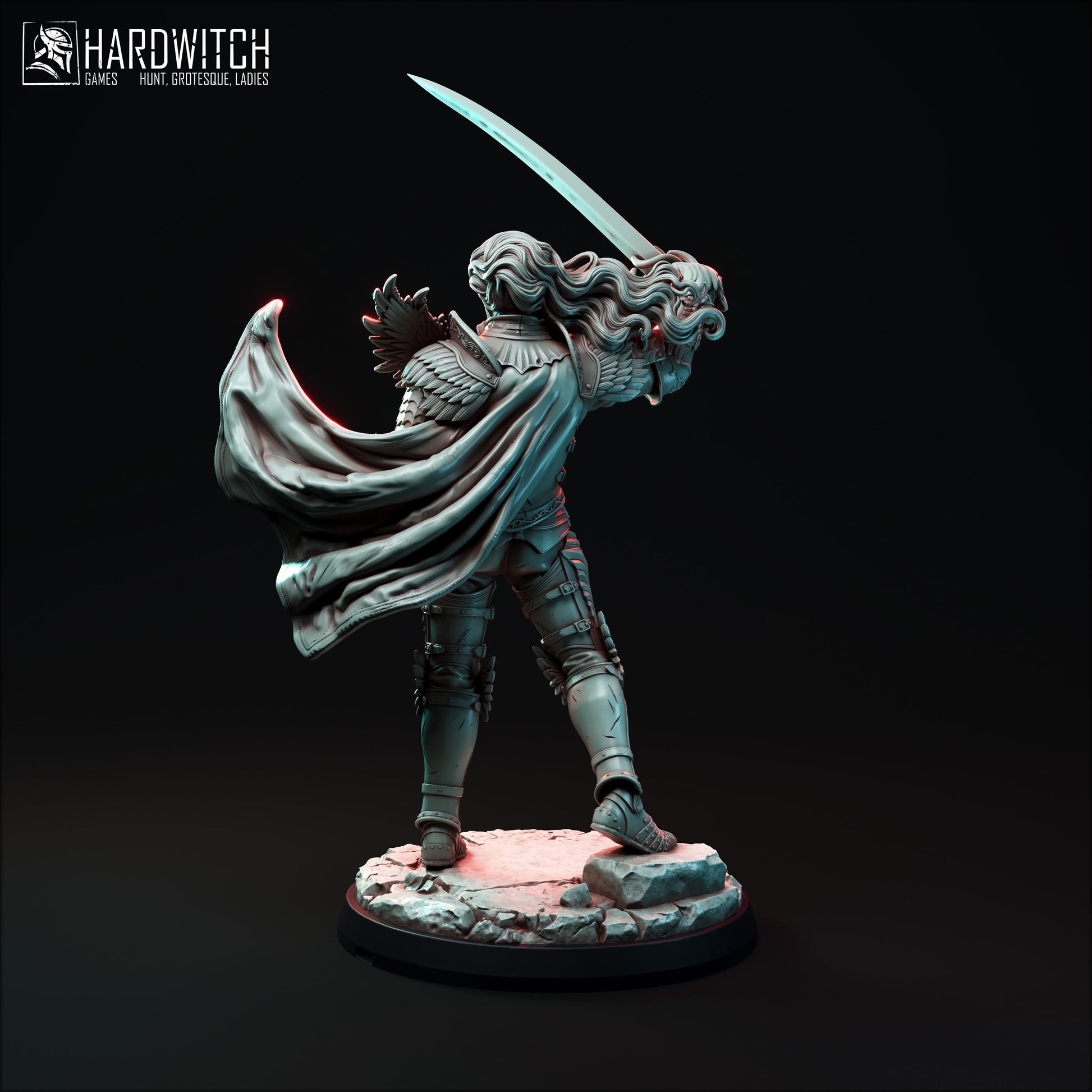 Symbol Knight Griffin Miniature (2 Versions) - 28mm / 32mm / 36mm / 75mm - HardWitch Games - Resin Printed Figure for TTRPGs and Wargaming