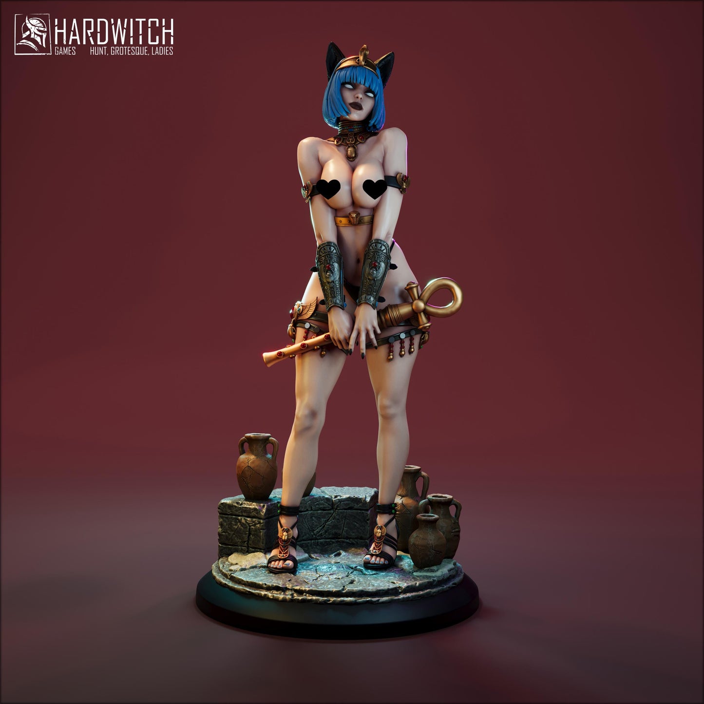 Maftet Miniature (Standard and NSFW) - 28mm / 32mm / 36mm / 75mm / 1:12 - HardWitch Games - Resin Printed Figure for D&D and TTRPGs