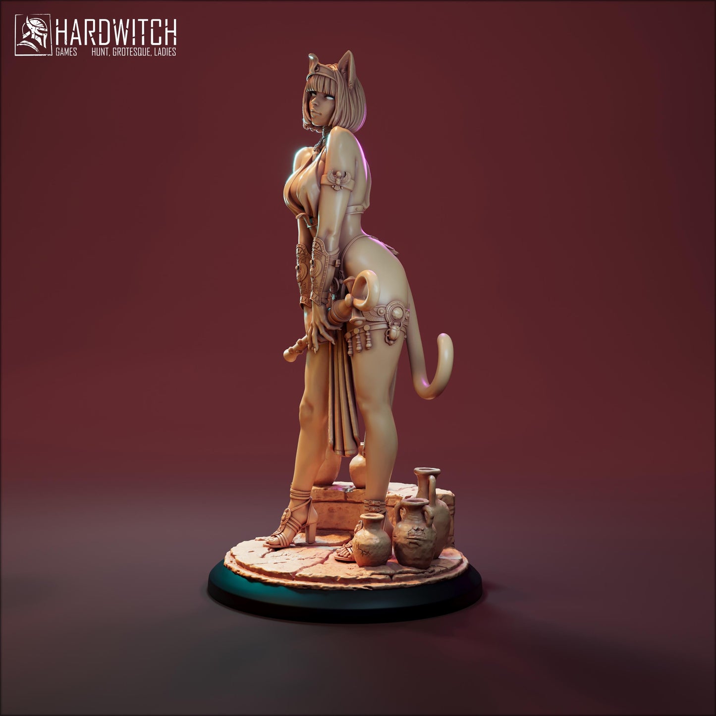 Maftet Miniature (Standard and NSFW) - 28mm / 32mm / 36mm / 75mm / 1:12 - HardWitch Games - Resin Printed Figure for D&D and TTRPGs