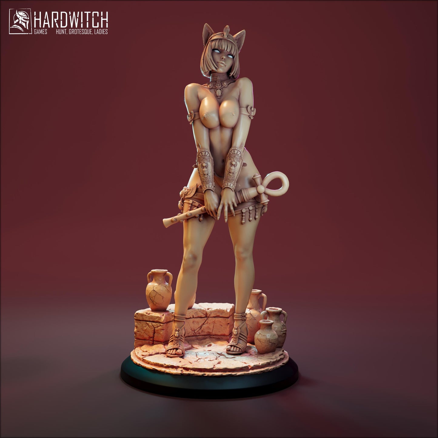 Maftet Miniature (Standard and NSFW) - 28mm / 32mm / 36mm / 75mm / 1:12 - HardWitch Games - Resin Printed Figure for D&D and TTRPGs