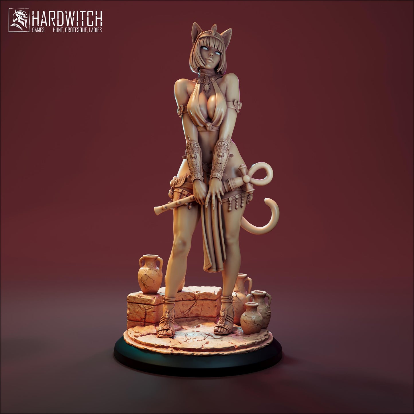 Maftet Miniature (Standard and NSFW) - 28mm / 32mm / 36mm / 75mm / 1:12 - HardWitch Games - Resin Printed Figure for D&D and TTRPGs