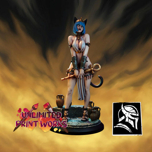 Maftet Miniature (Standard and NSFW) - 28mm / 32mm / 36mm / 75mm / 1:12 - HardWitch Games - Resin Printed Figure for D&D and TTRPGs