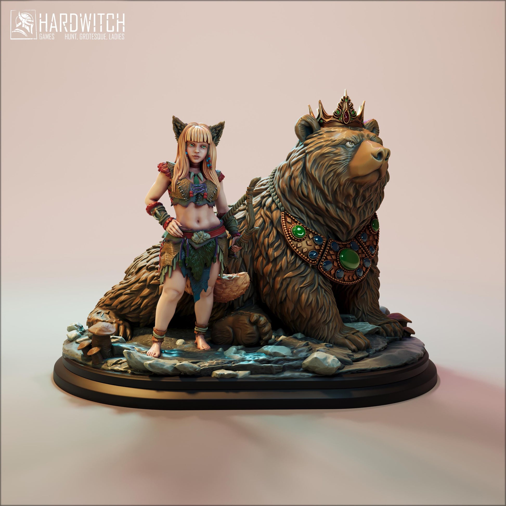 Ranger Ruru Tati Miniature - 28mm / 32mm / 36mm - HardWitch Games - Resin Printed Figure for TTRPGs and Wargaming