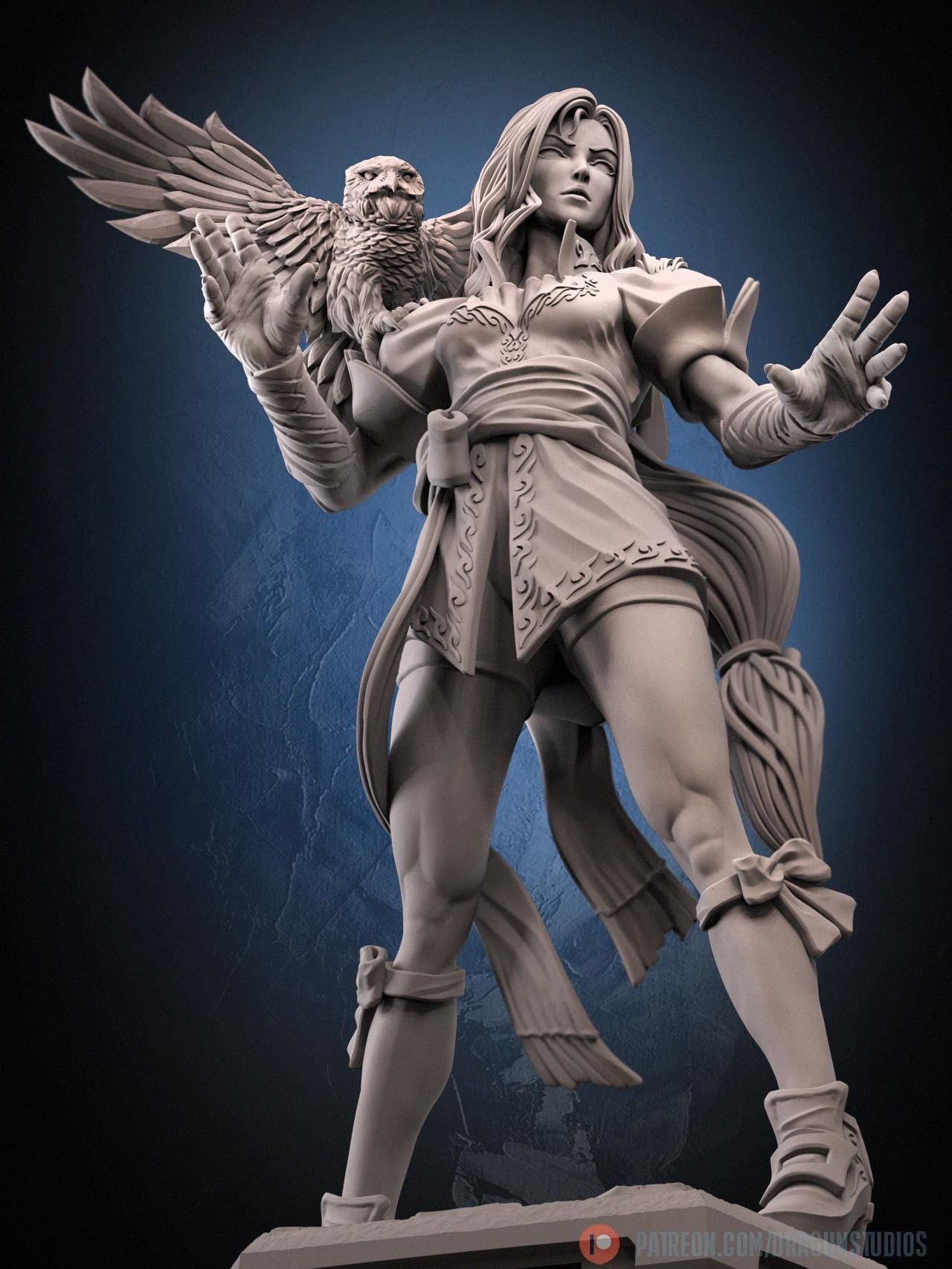 Vampire Huntress - 28mm / 32mm / 36mm / 75mm - DraGun Studios - Resin Printed Figurine for D&D, TTRPGs, and Board Games