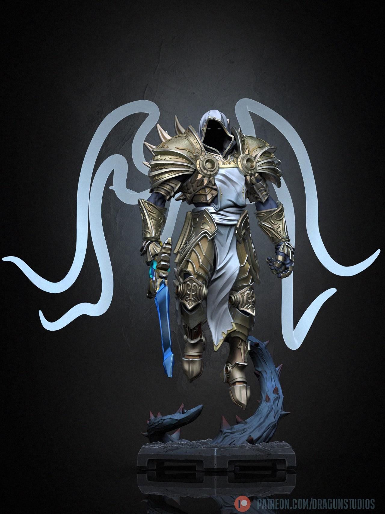 Archangel Miniature - 28mm / 32mm / 36mm / 75mm - DraGun - Resin Printed Figure for TTRPGs and Board Games