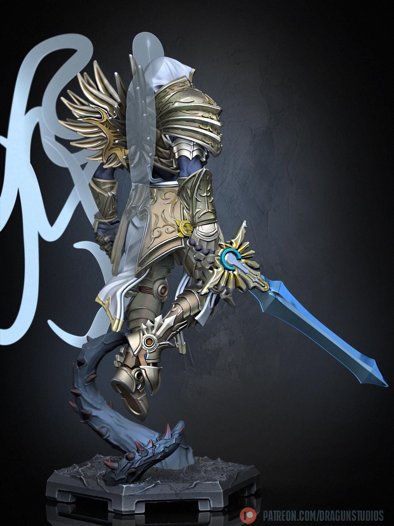 Archangel Miniature - 28mm / 32mm / 36mm / 75mm - DraGun - Resin Printed Figure for TTRPGs and Board Games