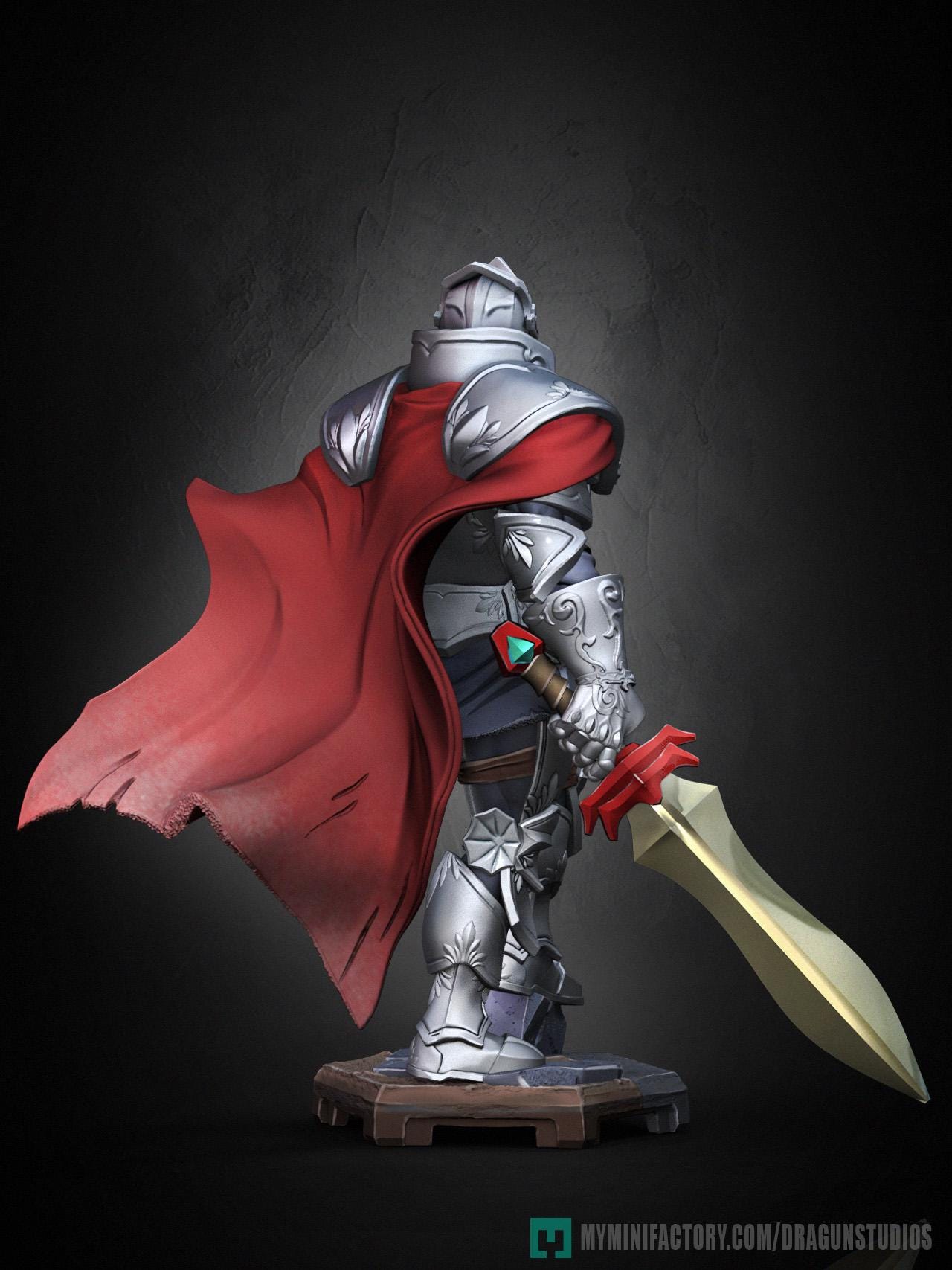 King Arthur Miniature (3 Variations) - 28mm / 32mm / 36mm / 75mm - DraGun - Resin Printed Figure for TTRPGs and Board Games