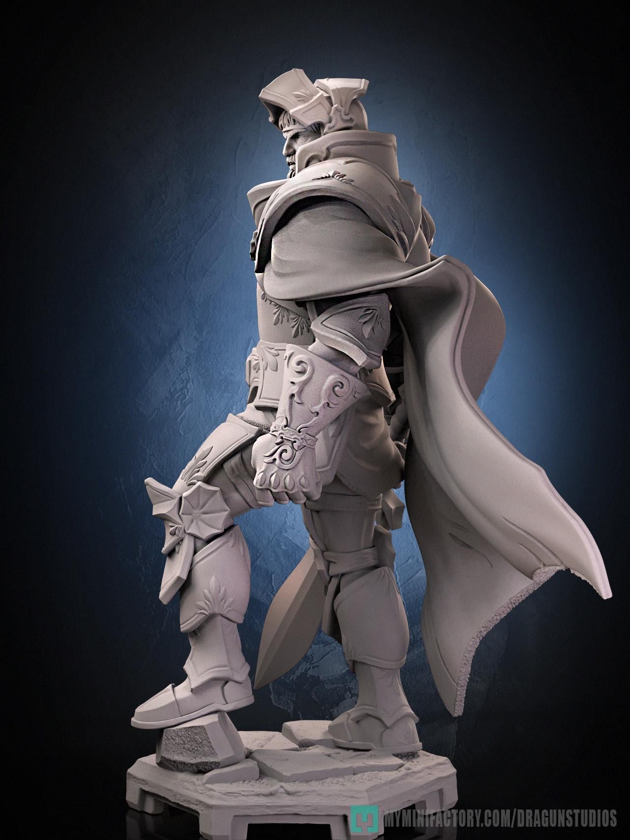 King Arthur Miniature (3 Variations) - 28mm / 32mm / 36mm / 75mm - DraGun - Resin Printed Figure for TTRPGs and Board Games