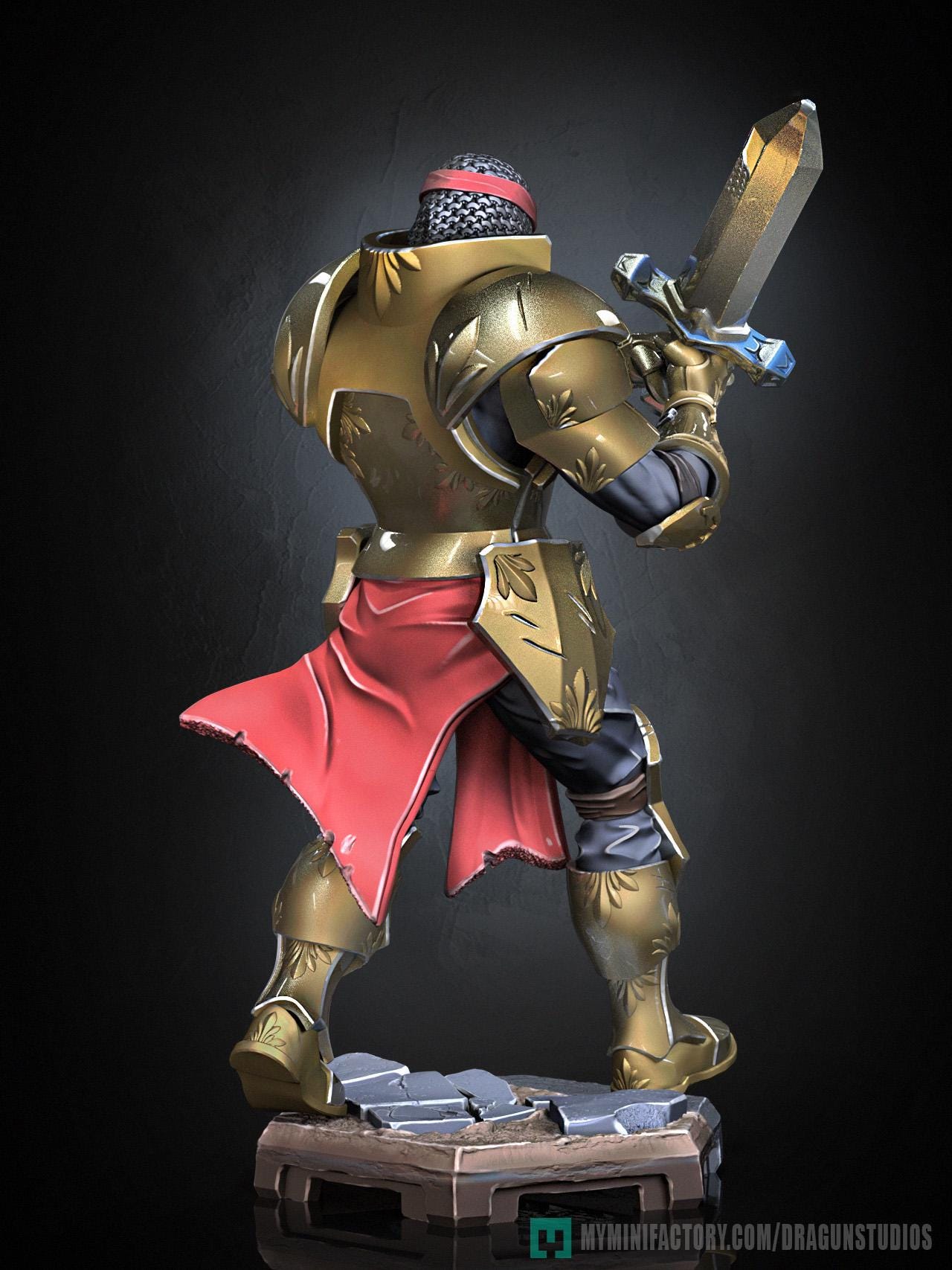King Arthur Miniature (3 Variations) - 28mm / 32mm / 36mm / 75mm - DraGun - Resin Printed Figure for TTRPGs and Board Games