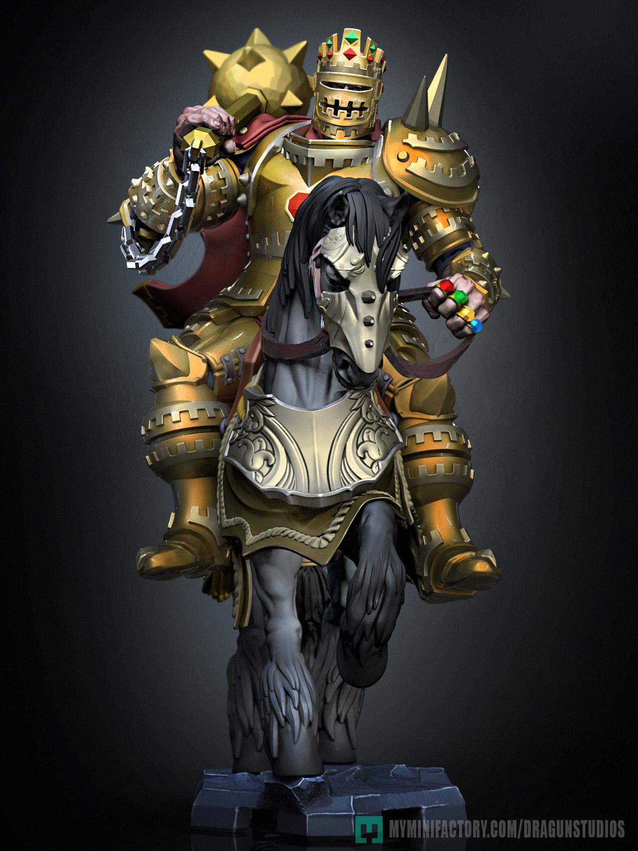 Golden Emperor Garibaldi Miniature (3 Variations) - 64mm Height - DraGun - Resin Printed Figure for TTRPGs and Board Games