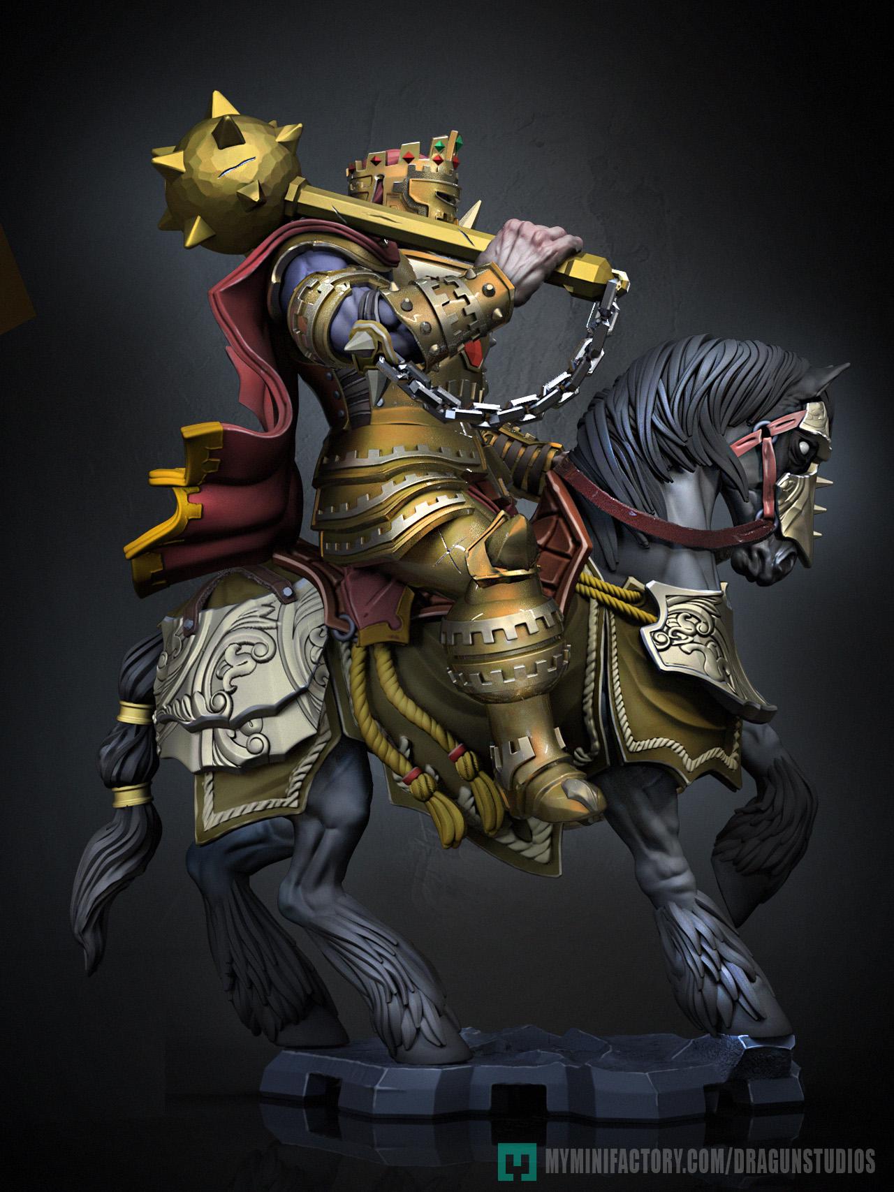 Golden Emperor Garibaldi Miniature (3 Variations) - 64mm Height - DraGun - Resin Printed Figure for TTRPGs and Board Games