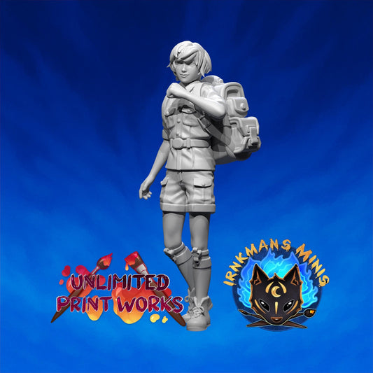 Research Intern Miniature - 28mm / 32mm / 36mm / 75mm - Irnkman's Minis - Unpainted Resin Printed Figure for D&D and TTRPGs