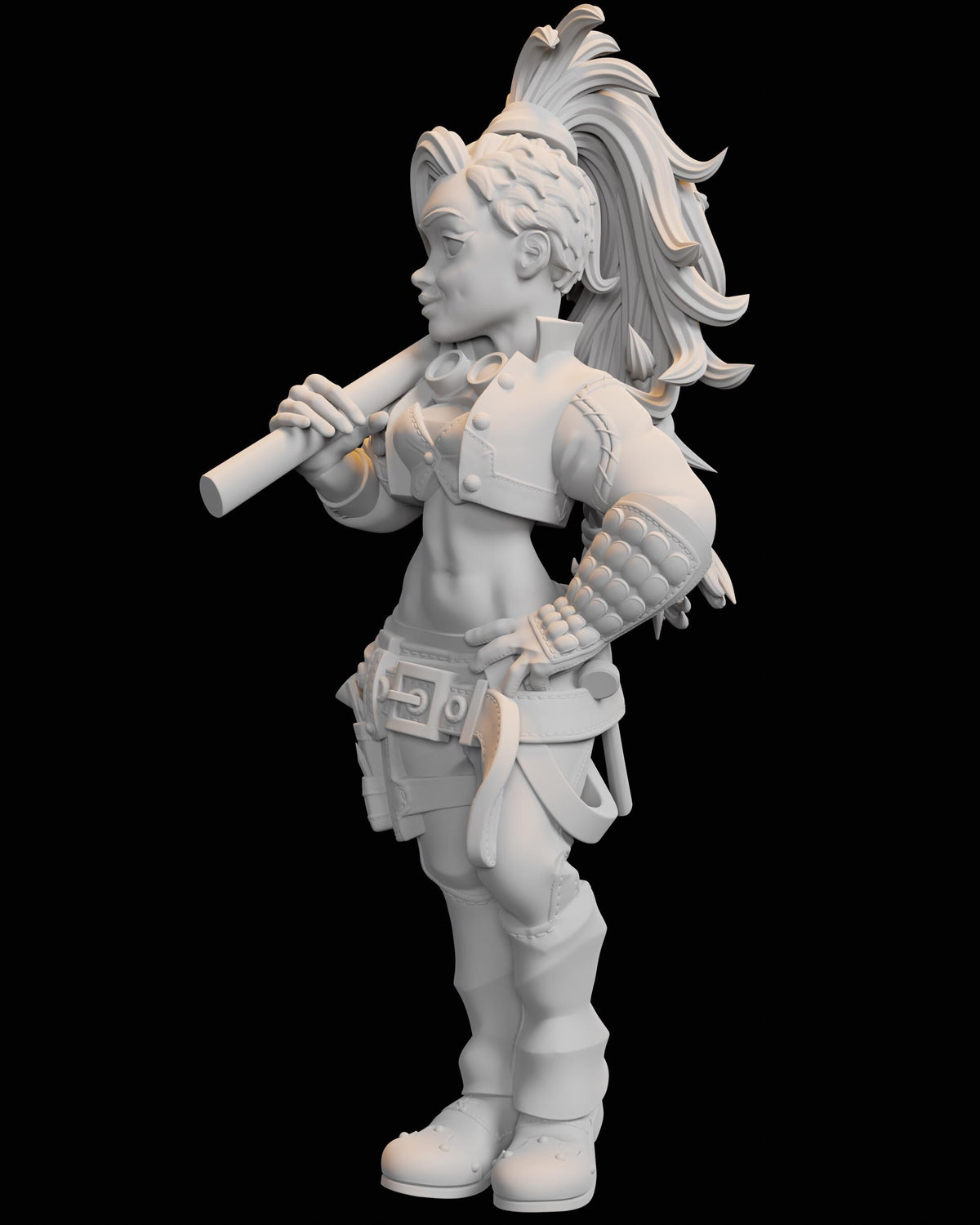 Female Blacksmith Miniature - 28mm / 32mm / 36mm / 75mm - Ethan Savage Studios - Unpainted Resin Printed Figure for TTRPGs and Board Games