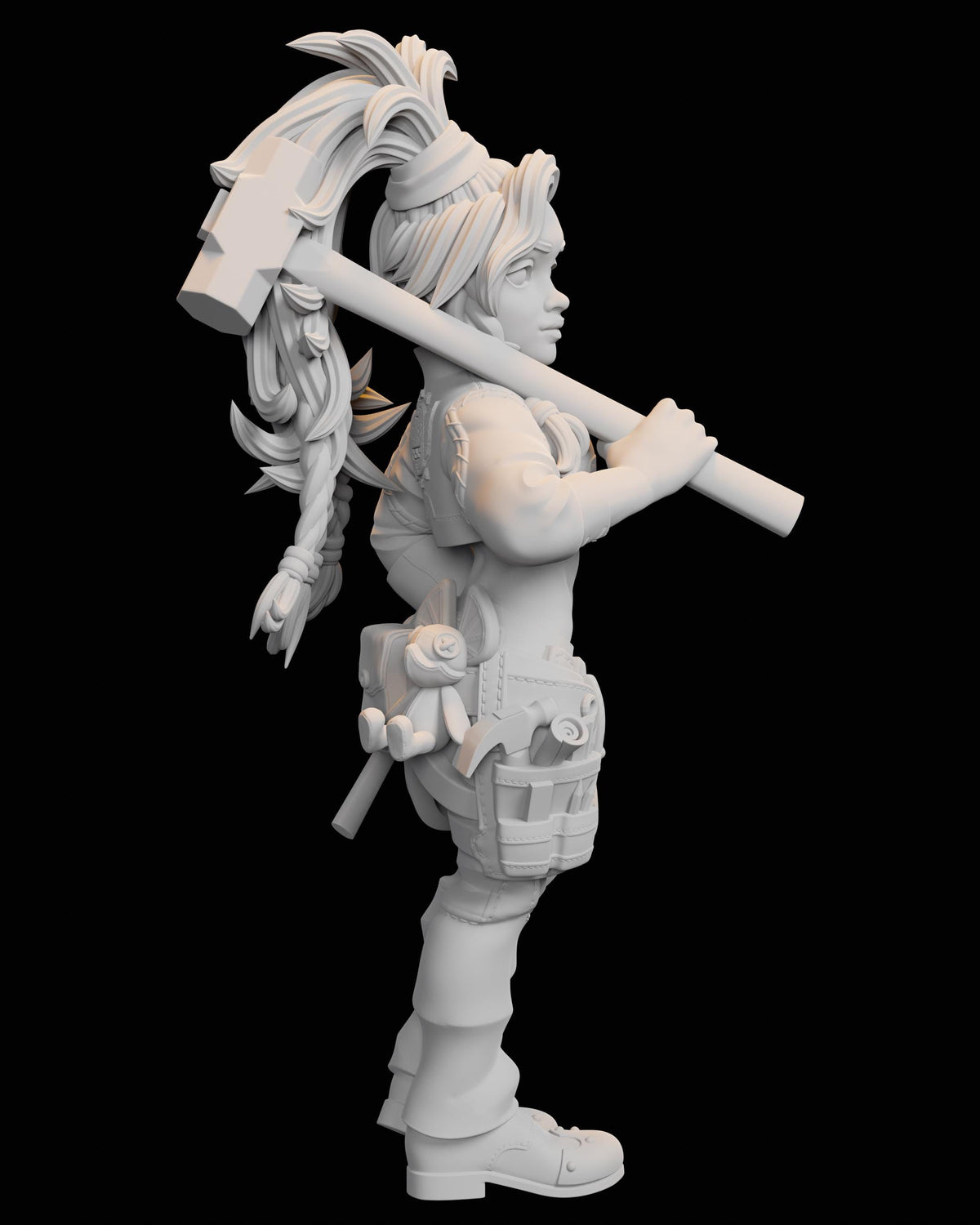 Female Blacksmith Miniature - 28mm / 32mm / 36mm / 75mm - Ethan Savage Studios - Unpainted Resin Printed Figure for TTRPGs and Board Games