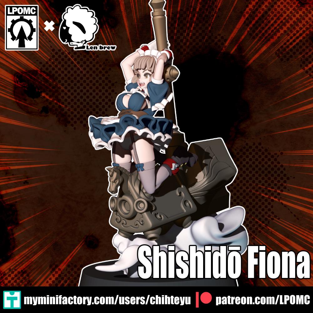 Shishido Fiona Miniature - 28mm / 32mm / 36mm / 75mm - LPOMC - Unpainted Resin Printed Figure for D&D, TTRPGs, and Board Games