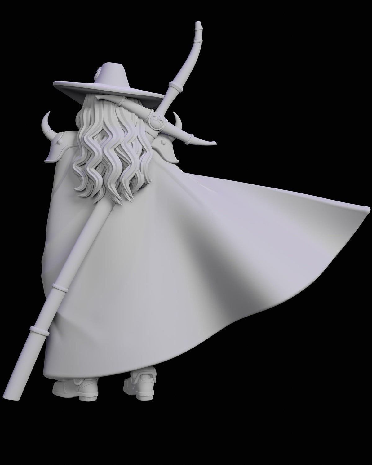 80s Vampire Hunter Miniature - 28mm / 32mm / 36mm / 75mm - Ethan Savage Studios - Unpainted Resin Printed Figure for TTRPGs and Board Games