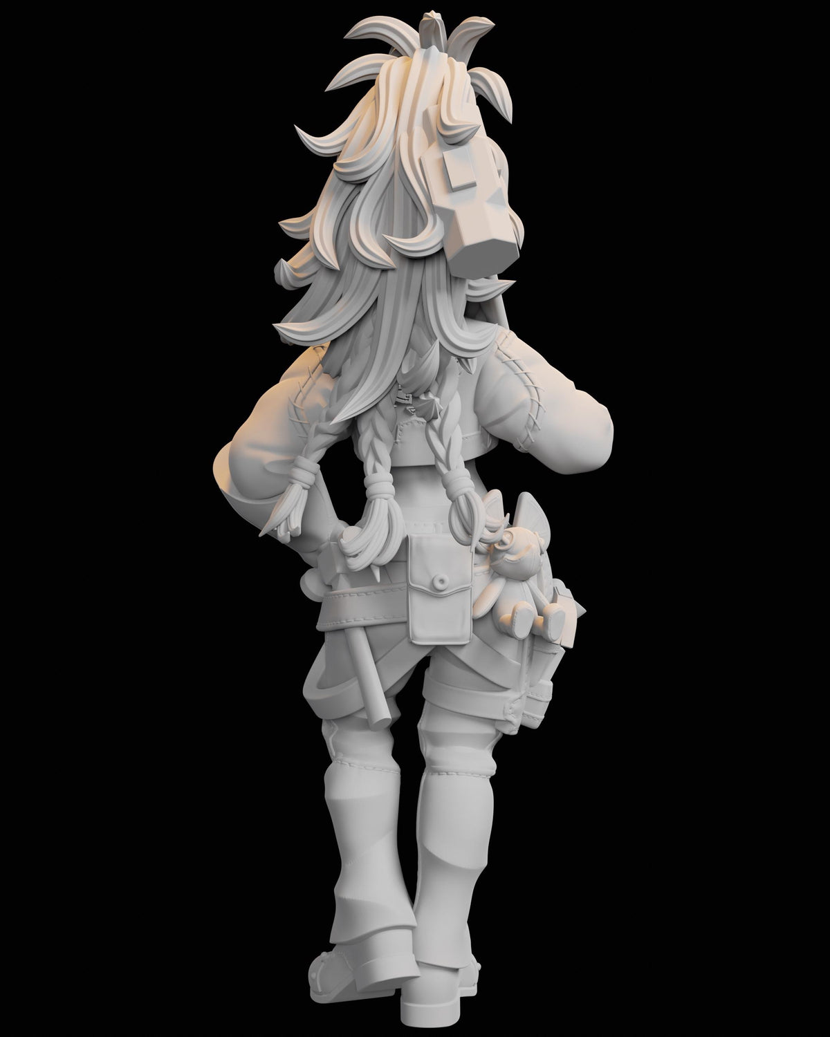 Female Blacksmith Miniature - 28mm / 32mm / 36mm / 75mm - Ethan Savage Studios - Unpainted Resin Printed Figure for TTRPGs and Board Games
