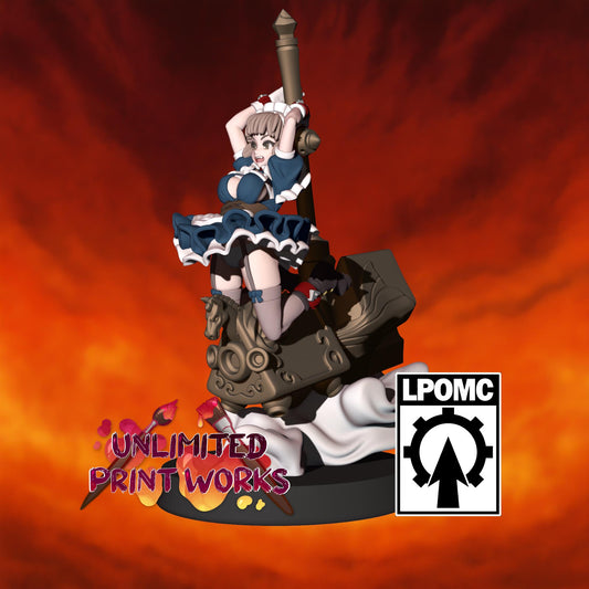 Shishido Fiona Miniature - 28mm / 32mm / 36mm / 75mm - LPOMC - Unpainted Resin Printed Figure for D&D, TTRPGs, and Board Games