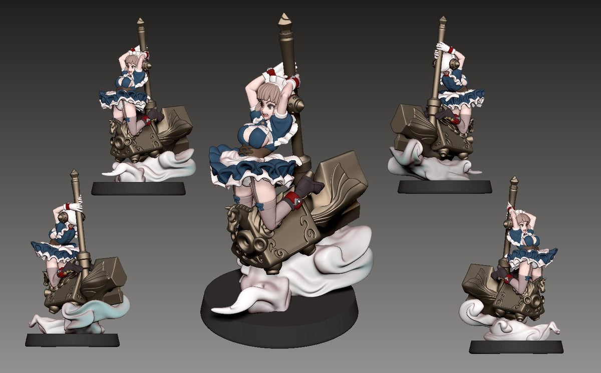 Shishido Fiona Miniature - 28mm / 32mm / 36mm / 75mm - LPOMC - Unpainted Resin Printed Figure for D&D, TTRPGs, and Board Games