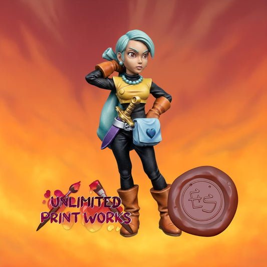 Dragon Thief Miniature - 28mm / 32mm / 36mm - Ethan Savage - Resin Printed Miniature for D&D, TTRPGs, and Board Games