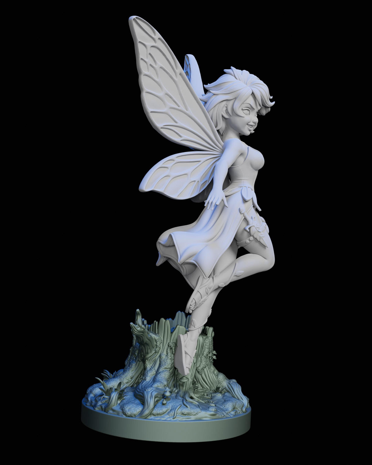 Whispers of the Fairywood Miniature (4 Variations) - Claudia's Gallery - 28mm / 32mm / 36mm / 75mm - Unpainted Resin Printed Figures