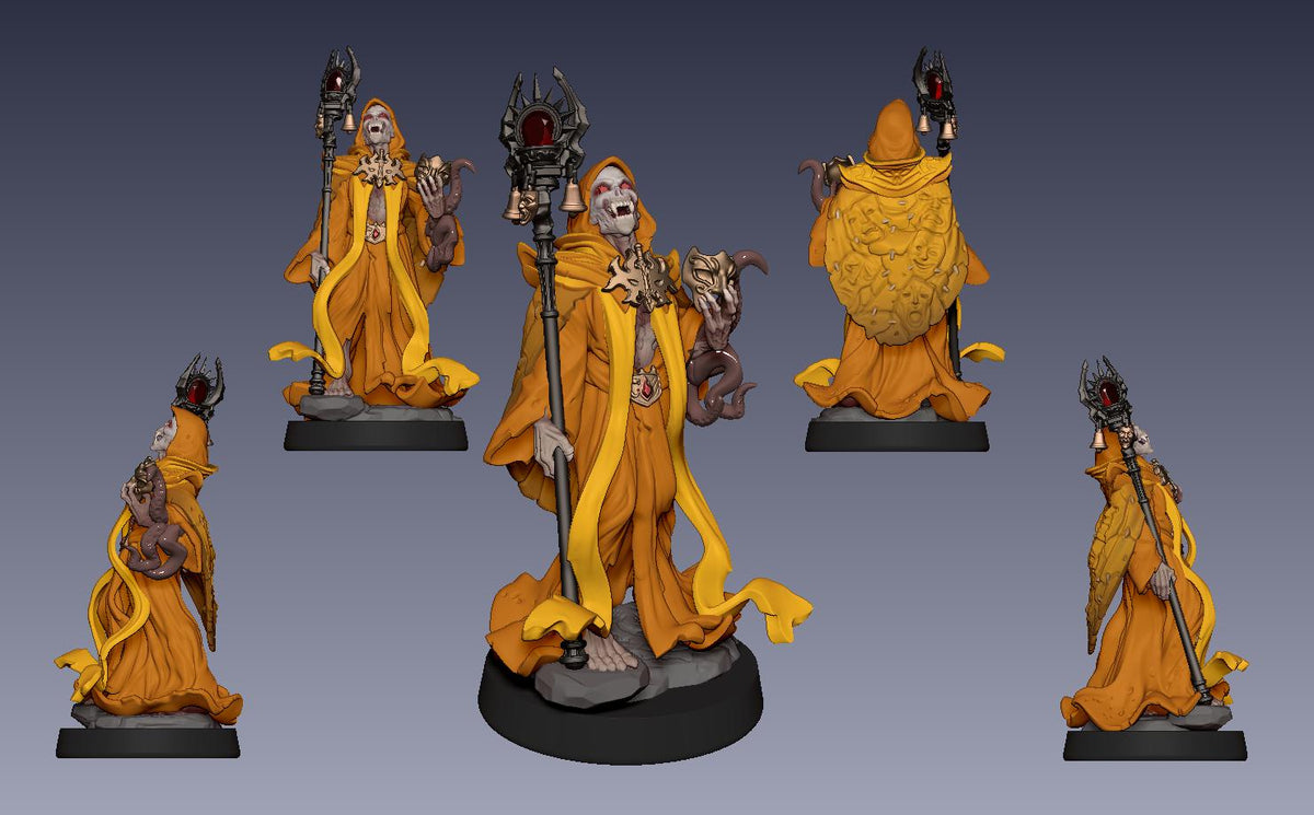 Lifelink the Soulbinder Miniature - 28mm / 32mm / 36mm / 75mm - LPOMC - Unpainted Resin Printed Figure for D&D, TTRPGs, and Board Games