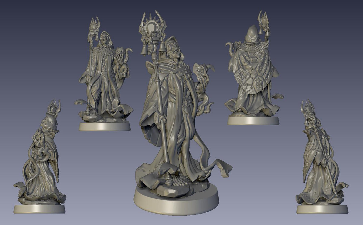 Lifelink the Soulbinder Miniature - 28mm / 32mm / 36mm / 75mm - LPOMC - Unpainted Resin Printed Figure for D&D, TTRPGs, and Board Games