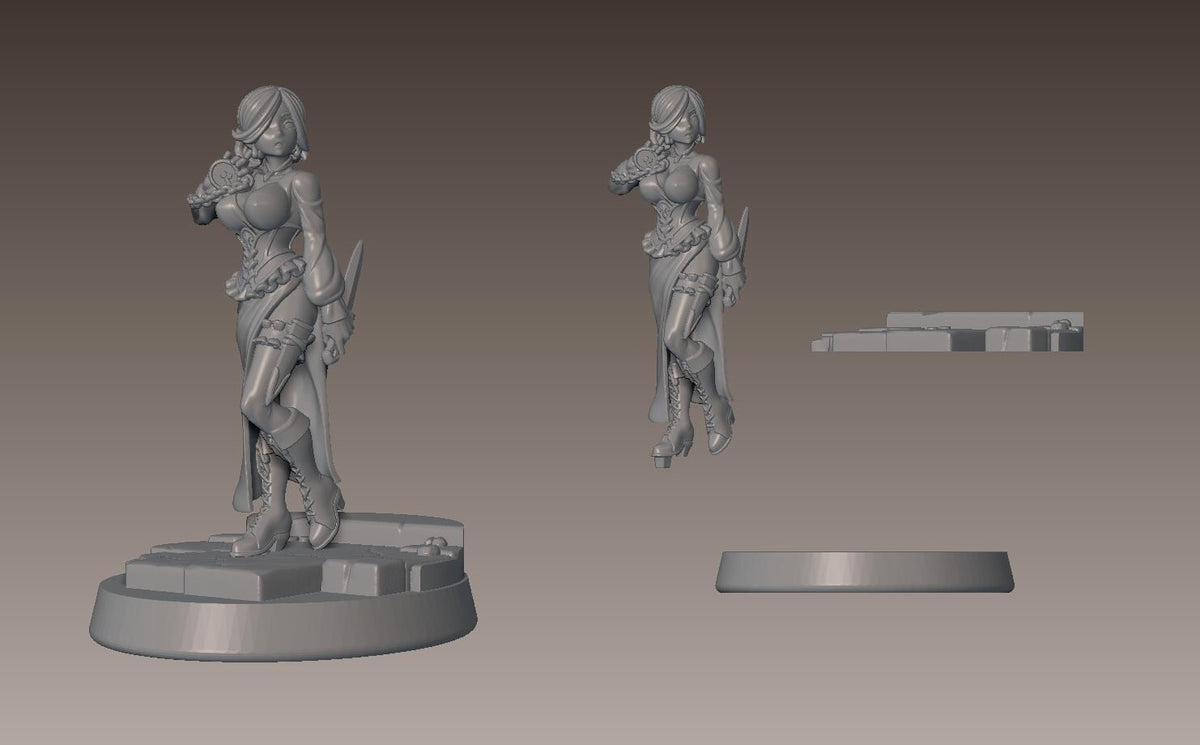 Night's Dagger Miniature - 28mm / 32mm / 36mm / 75mm - LPOMC - Unpainted Resin Printed Figure for D&D, TTRPGs, and Board Games