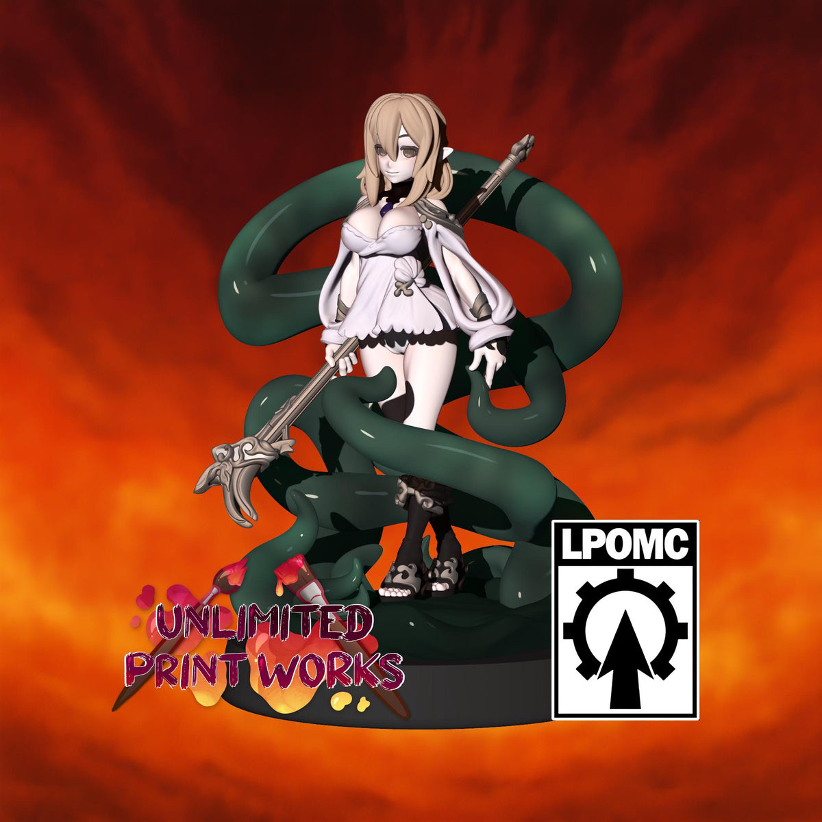 Vasenka Evard Miniature - 28mm / 32mm / 36mm - LPOMC - Unpainted Resin Printed Figure for D&D, TTRPGs, and Board Games