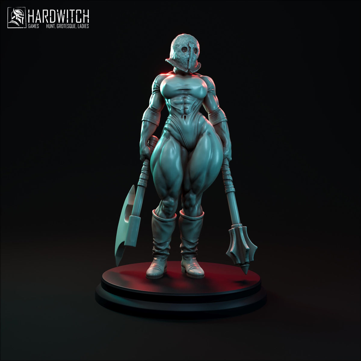 Mace Nun Miniature - 28mm / 32mm / 36mm / 75mm - HardWitch Games - Resin Printed Figure for TTRPGs, Board Games, and Wargaming