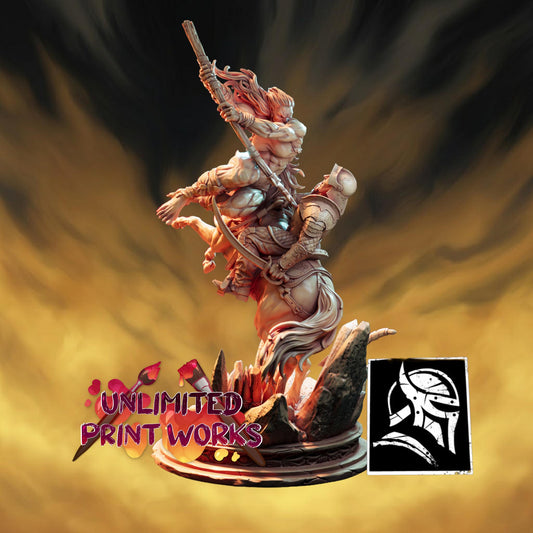 The Hunter Becomes the Hunted Figure - 75mm / 1:12 Scale - HardWitch Games - Resin Printed Statue for Display Painting